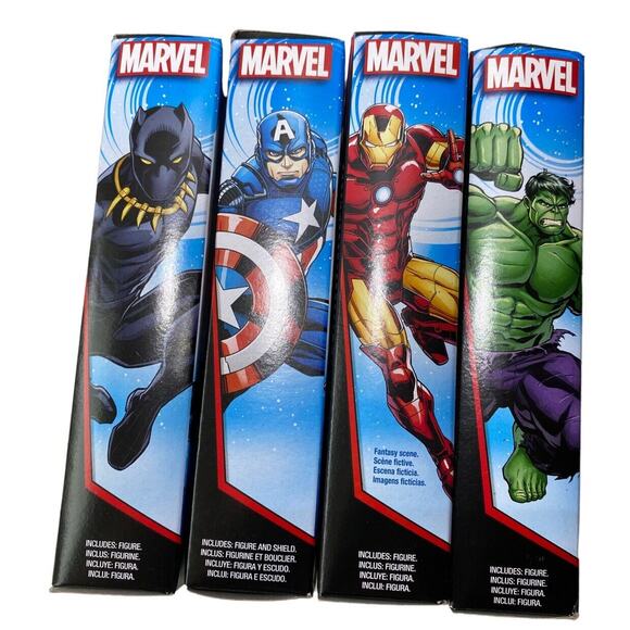 Marvel Lot Of 4 Action Figures 6” Captain America, Hulk, Ironman, Black Panther - Picture 8 of 8